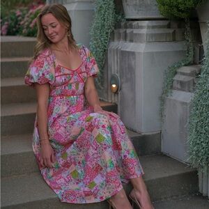 Floral Patchwork Maxi Dress